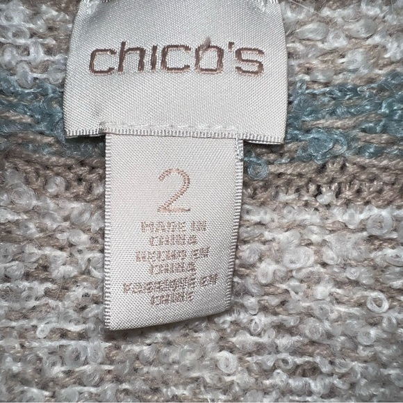 Chicoβs Chunky Long Fall Sleeveless Vest Sweater Cardigan - Picture 8 of 9